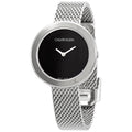  Shop Authentic Calvin Klein Firm Black Dial Silver Mesh Bracelet Watch for Women - K3N23121 - Luxxuri