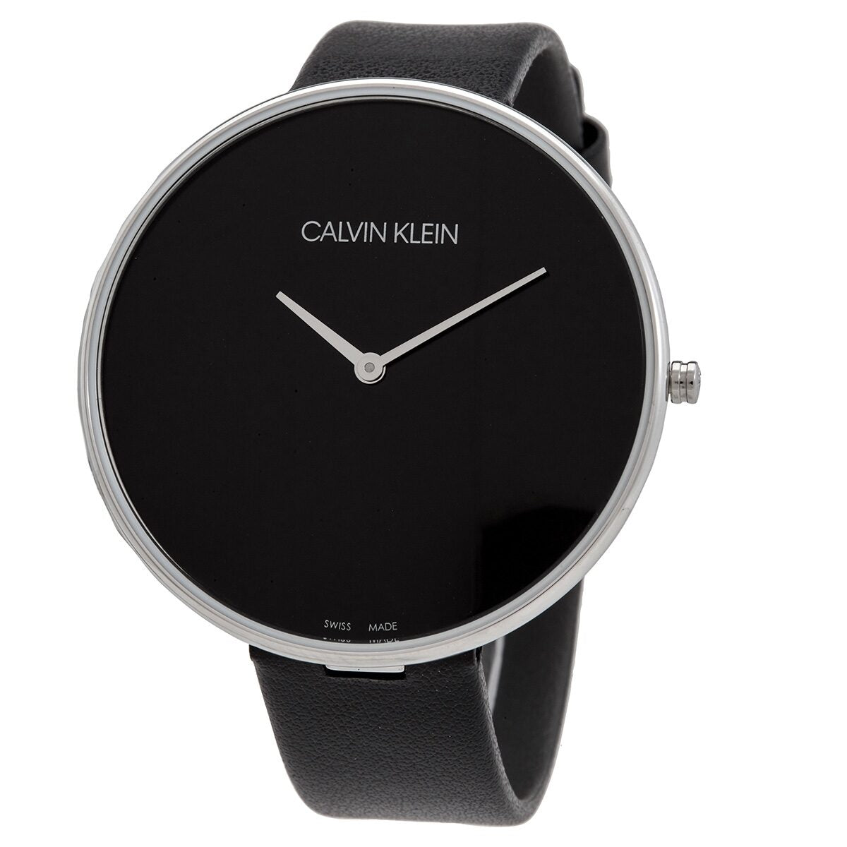  Shop Authentic Calvin Klein Full Moon Black Dial Black Leather Strap Watch for Women - K8Y231C1 - Luxxuri