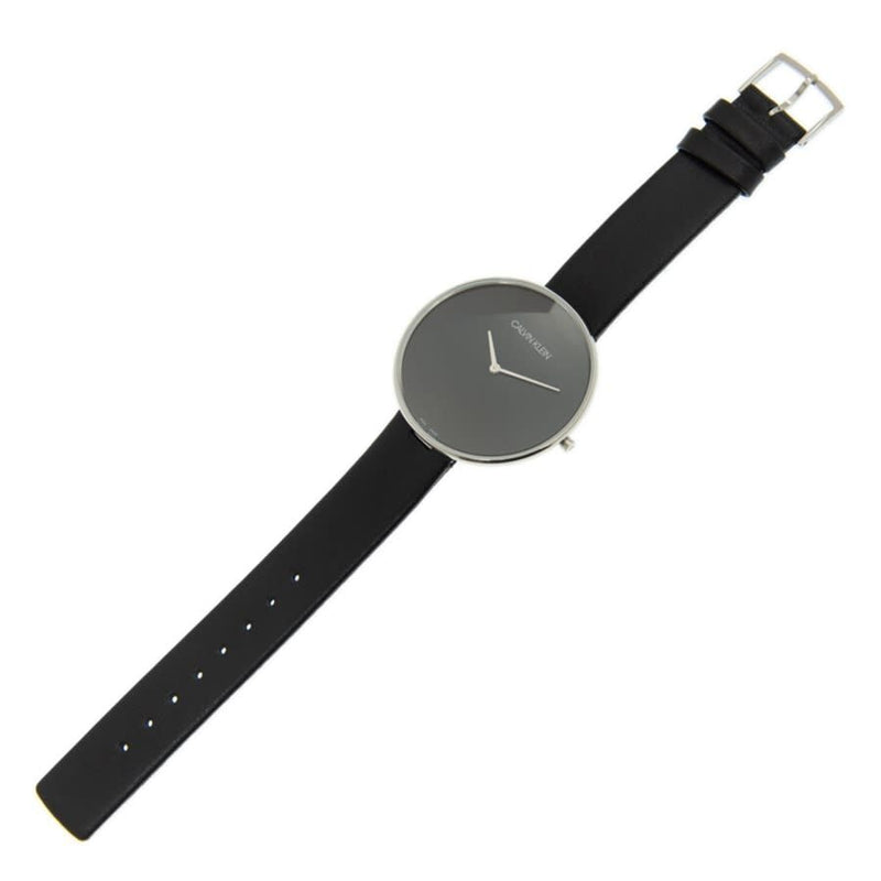  Shop Authentic Calvin Klein Full Moon Black Dial Black Leather Strap Watch for Women - K8Y231C1 - Luxxuri