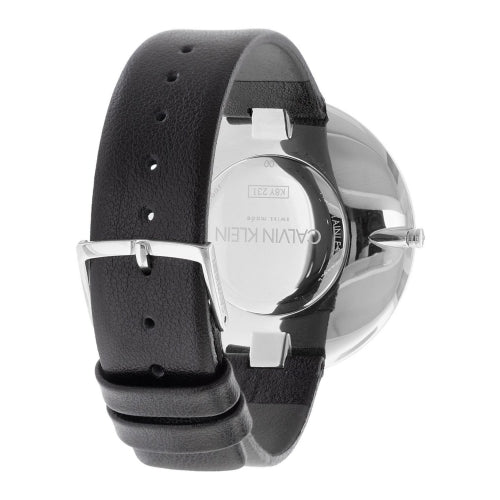  Shop Authentic Calvin Klein Full Moon Black Dial Black Leather Strap Watch for Women - K8Y231C1 - Luxxuri