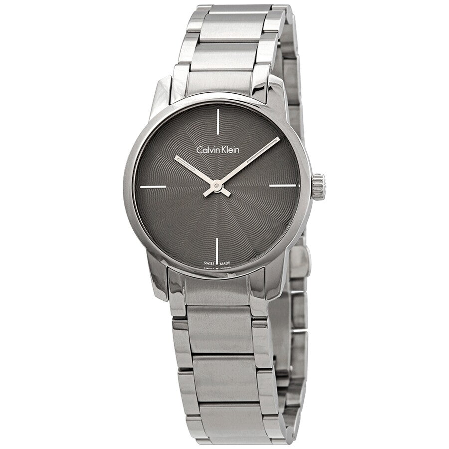  Shop Authentic Calvin Klein City Grey Dial Silver Steel Strap Watch for Women - K2G23144 - Luxxuri