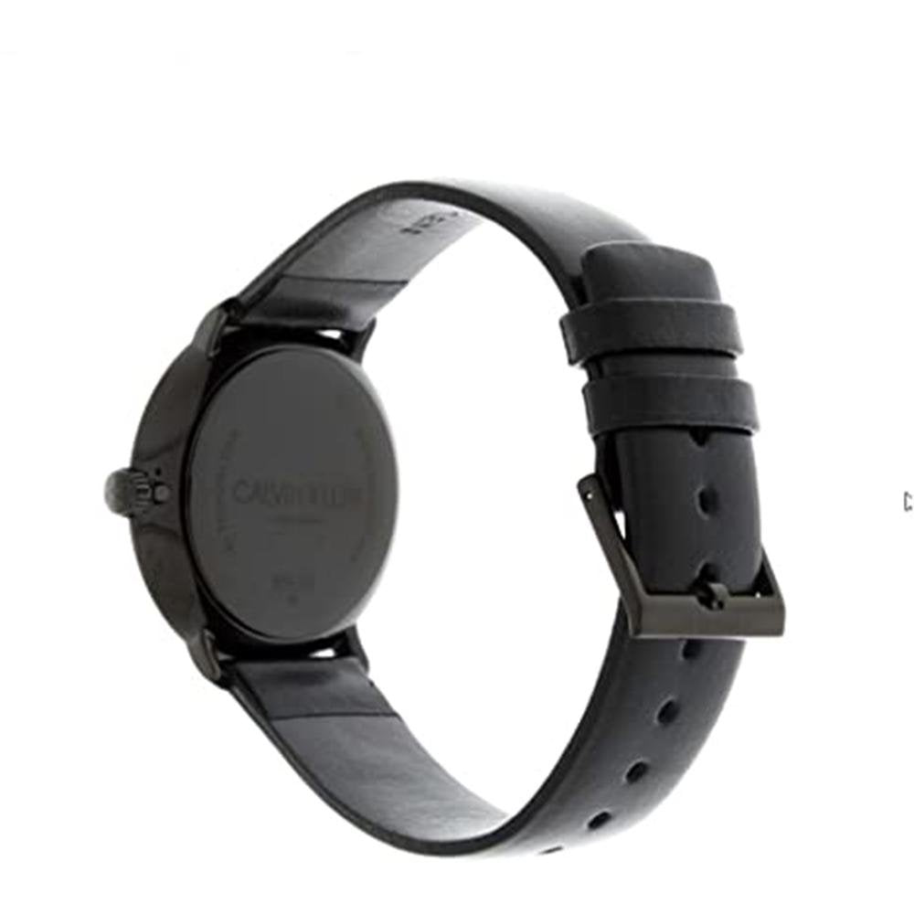  Shop Authentic Calvin Klein High Noon Quartz Black Dial Black Leather Strap Watch for Men - K8M214CB - Luxxuri
