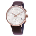  Shop Authentic Calvin Klein High Noon Silver Dial Brown Leather Strap Watch for Men - K8M276G6 - Luxxuri