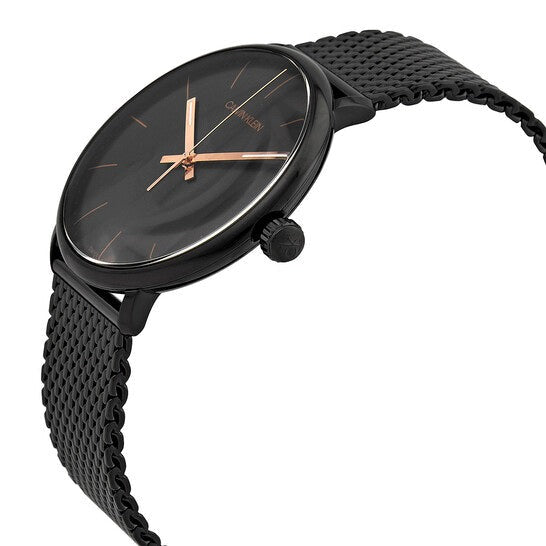  Shop Authentic Calvin Klein High Noon Quartz Black Dial Black Mesh Bracelet Watch for Men - K8M21421 - Luxxuri