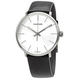  Shop Authentic Calvin Klein High Noon Quartz White Dial Black Leather Strap Watch for Men - K8M211C6 - Luxxuri