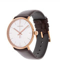  Shop Authentic Calvin Klein High Noon Silver Dial Brown Leather Strap Watch for Men - K8M216G6 - Luxxuri