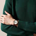  Shop Authentic Calvin Klein High Noon Silver Dial Brown Leather Strap Watch for Men - K8M216G6 - Luxxuri