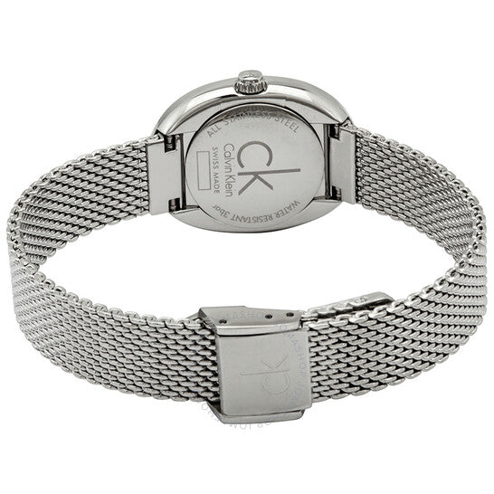  Shop Authentic Calvin Klein Incentive Silver Dial Silver Mesh Bracelet Watch for Women - K3P23126 - Luxxuri