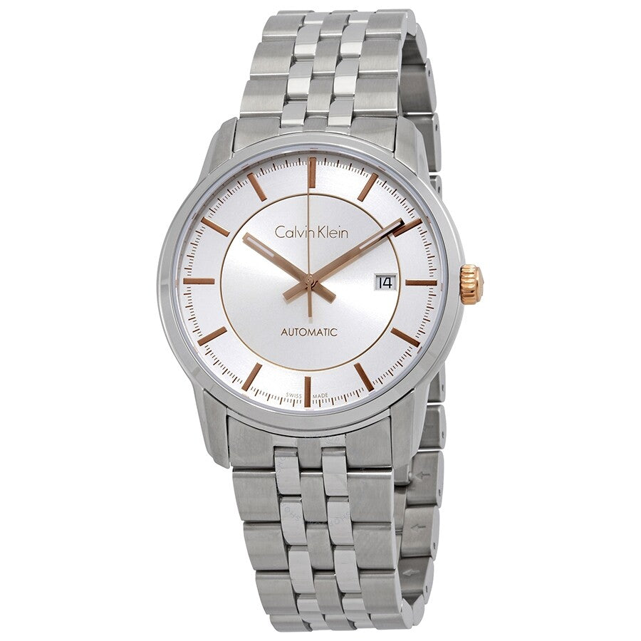  Shop Authentic Calvin Klein Infinity Silver Dial Silver Steel Strap Watch for Men - K5S34B46 - Luxxuri