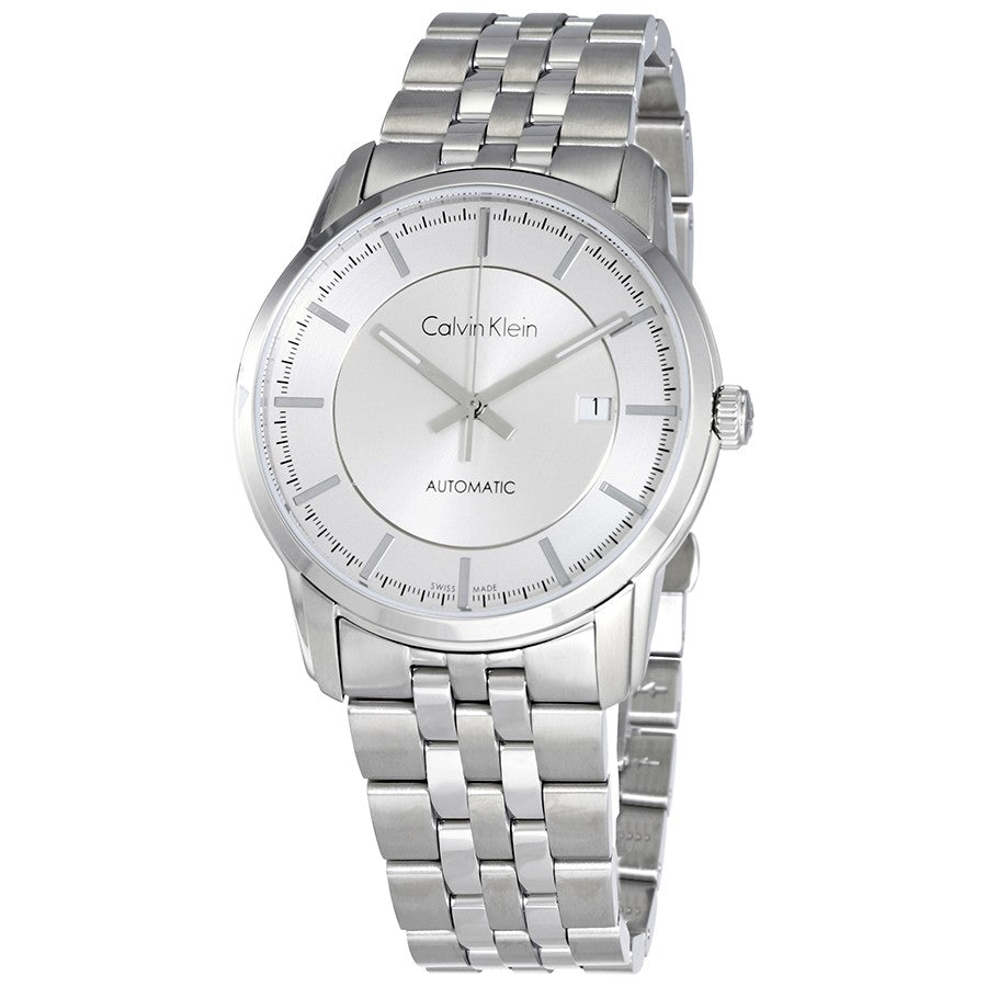  Shop Authentic Calvin Klein Infinity Automatic Silver Dial Silver Steel Strap Watch for Men - K5S34146 - Luxxuri