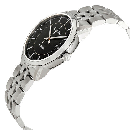  Shop Authentic Calvin Klein Infinity Black Dial Silver Steel Strap Watch for Men - K5S34141 - Luxxuri