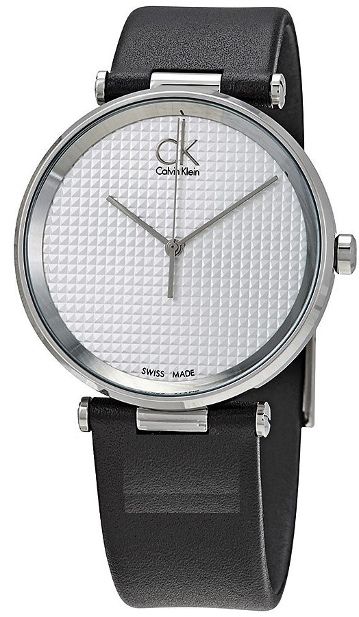  Shop Authentic Calvin Klein Sight Silver Dial Black Leather Strap Watch for Men - K1S21120 - Luxxuri