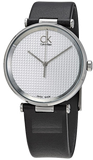  Shop Authentic Calvin Klein Sight Silver Dial Black Leather Strap Watch for Men - K1S21120 - Luxxuri
