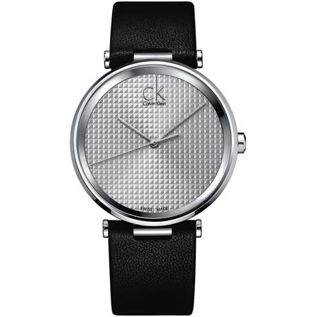  Shop Authentic Calvin Klein Sight Silver Dial Black Leather Strap Watch for Men - K1S21120 - Luxxuri