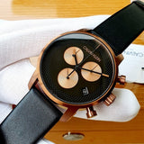  Shop Authentic Calvin Klein City Chronograph Black Dial Black Leather Strap Watch for Men - K2G17TC1 - Luxxuri