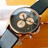  Shop Authentic Calvin Klein City Chronograph Black Dial Black Leather Strap Watch for Men - K2G17TC1 - Luxxuri