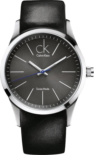 Shop Authentic Calvin Klein City Black Dial Black Leather Strap Watch for Men - K2G21107 - Luxxuri