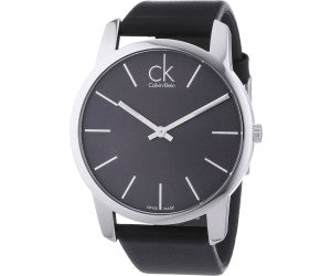  Shop Authentic Calvin Klein City Black Dial Black Leather Strap Watch for Men - K2G21107 - Luxxuri