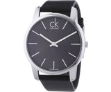  Shop Authentic Calvin Klein City Black Dial Black Leather Strap Watch for Men - K2G21107 - Luxxuri