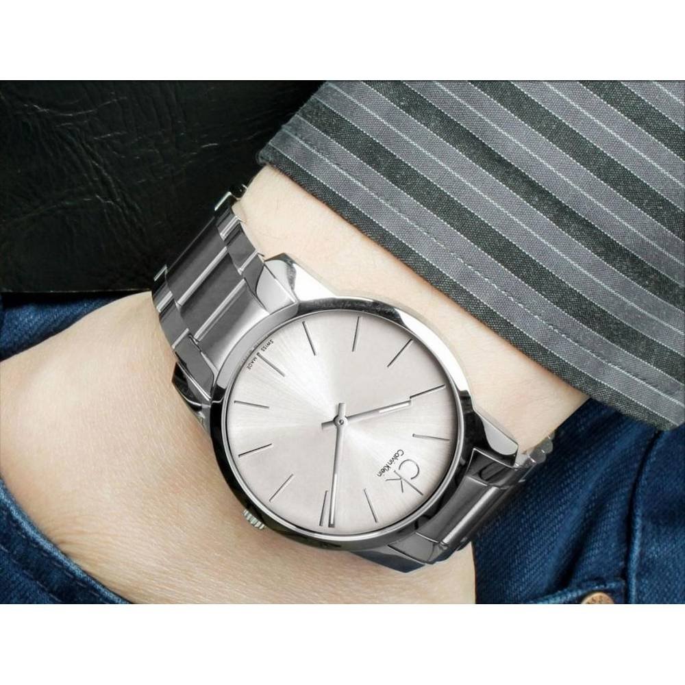  Shop Authentic Calvin Klein City Silver Dial Silver Steel Strap Watch for Men - K2G21126 - Luxxuri