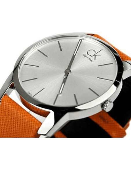  Shop Authentic Calvin Klein City Quartz White Dial Light Brown Leather Strap Watch For Men - K2G21138 - Luxxuri