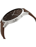  Shop Authentic Calvin Klein City Brown Dial Brown Leather Strap Watch for Men - K2G211GK - Luxxuri
