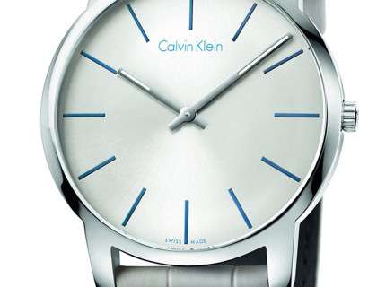  Shop Authentic Calvin Klein City Silver Dial Grey Leather Strap Watch for Men - K2G211Q4 - Luxxuri