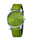  Shop Authentic Calvin Klein City Green Dial Green Leather Strap Watch for Men - K2G211WL - Luxxuri