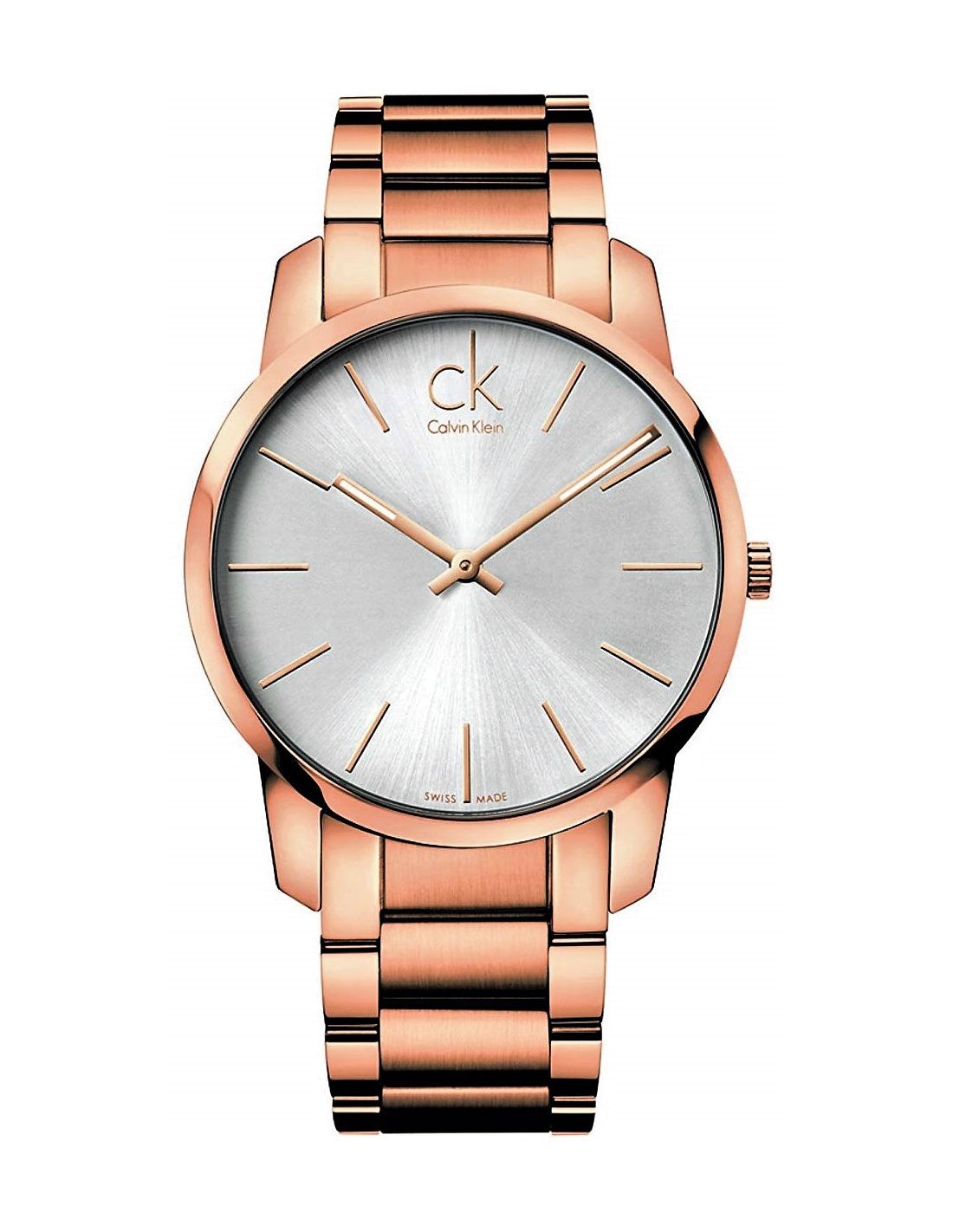  Shop Authentic Calvin Klein City White Dial Rose Gold Steel Strap Watch for Men - K2G21646 - Luxxuri