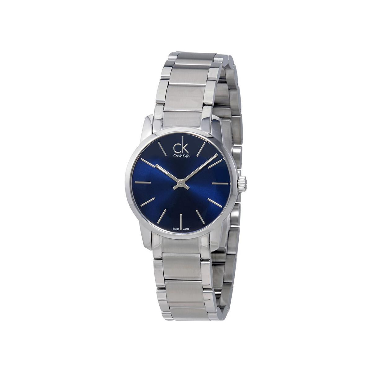  Shop Authentic Calvin Klein City Blue Dial Silver Steel Strap Watch for Women - K2G2314N - Luxxuri