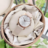  Shop Authentic Calvin Klein City Silver Dial White Leather Strap Watch for Women - K2G236X6 - Luxxuri