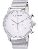  Shop Authentic Calvin Klein City Chronograph White Dial Silver Mesh Bracelet Watch for Men - K2G27126 - Luxxuri