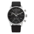  Shop Authentic Calvin Klein City Chronograph Black Dial Black Leather Strap Watch for Men - K2G271C3 - Luxxuri