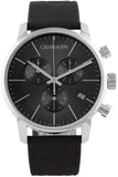  Shop Authentic Calvin Klein City Chronograph Black Dial Black Leather Strap Watch for Men - K2G271C3 - Luxxuri