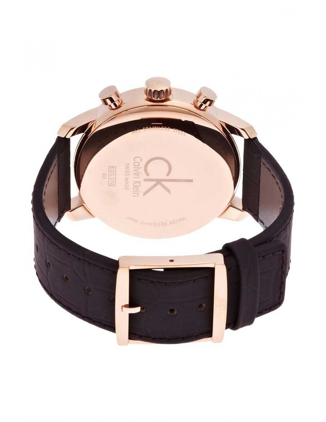 Shop Authentic Calvin Klein City Chronograph Grey Dial Brown Leather Strap Watch for Men - K2G276G3 - Luxxuri