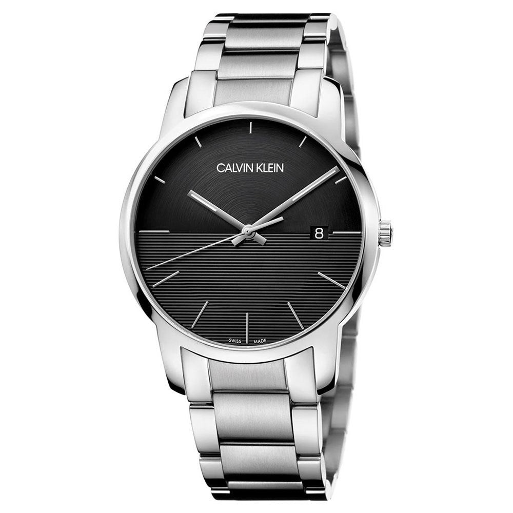  Shop Authentic Calvin Klein City Black Dial Silver Steel Strap Watch for Men - K2G2G14C - Luxxuri