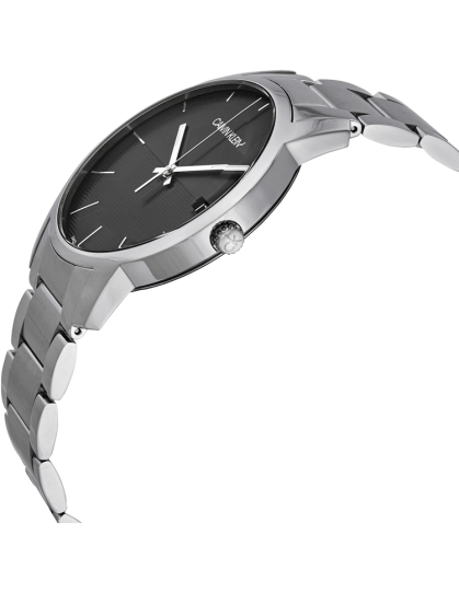  Shop Authentic Calvin Klein City Black Dial Silver Steel Strap Watch for Men - K2G2G14C - Luxxuri