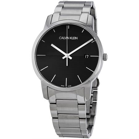  Shop Authentic Calvin Klein City Black Dial Silver Steel Strap Watch for Men - K2G2G14C - Luxxuri