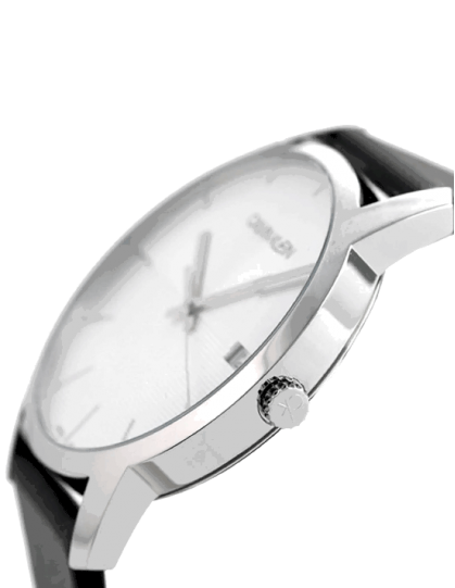  Shop Authentic Calvin Klein City Silver Dial Black Steel Strap Watch for Men - K2G2G1CX - Luxxuri