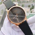  Shop Authentic Calvin Klein City Quartz Black Dial Black Leather Strap Watch for Men - K2G2G6CZ - Luxxuri