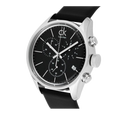  Shop Authentic Calvin Klein Masculine Chronograph Black Dial Black Leather Strap Watch for Men - K2H27102 - Luxxuri