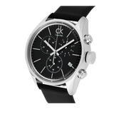  Shop Authentic Calvin Klein Masculine Chronograph Black Dial Black Leather Strap Watch for Men - K2H27102 - Luxxuri
