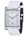  Shop Authentic Calvin Klein Window White Dial White Leather Strap Watch for Men - K2M21120 - Luxxuri