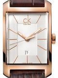  Shop Authentic Calvin Klein Window White Dial Brown Leather Strap Watch for Women - K2M23620 - Luxxuri