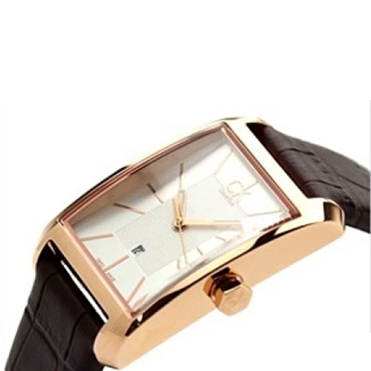  Shop Authentic Calvin Klein Window White Dial Brown Leather Strap Watch for Women - K2M23620 - Luxxuri