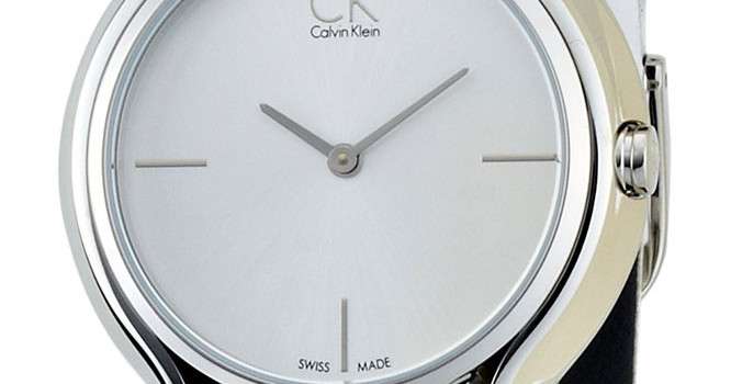  Shop Authentic Calvin Klein Skirt White Dial White Leather Strap Watch for Women - K2U231K6 - Luxxuri