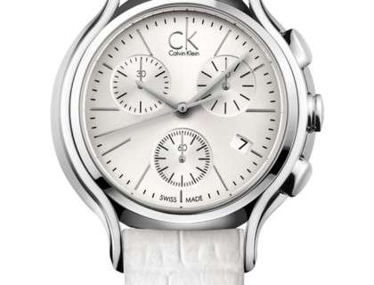  Shop Authentic Calvin Klein Skirt White Dial White Leather Strap Watch for Women - K2U291L6 - Luxxuri