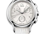  Shop Authentic Calvin Klein Skirt White Dial White Leather Strap Watch for Women - K2U291L6 - Luxxuri