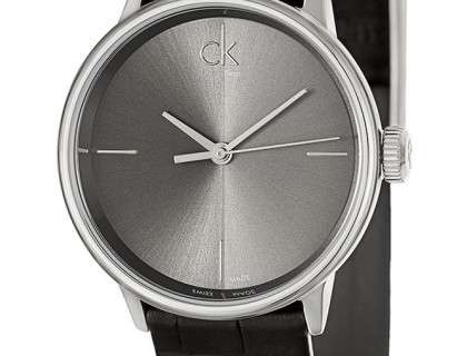  Shop Authentic Calvin Klein Accent Black Dial Black Leather Strap Watch for Women  - K2Y2Y1C3 - Luxxuri