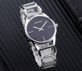  Shop Authentic Calvin Klein Stately Black Dial Silver Steel Strap Watch for Women - K3G23121 - Luxxuri